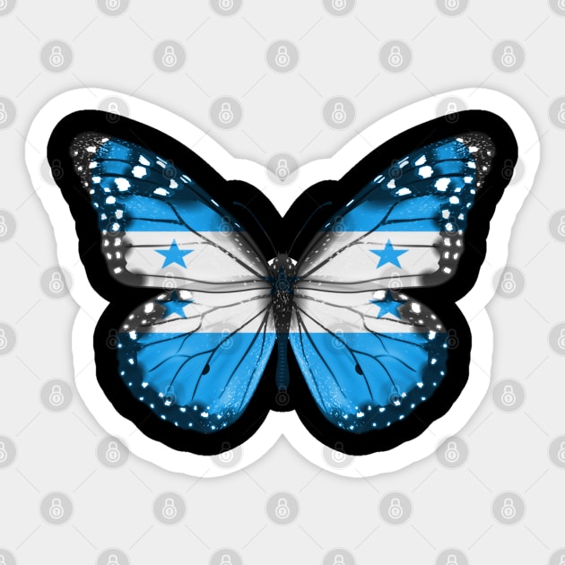 Honduran Flag  Butterfly - Gift for Honduran From Honduras Sticker by Country Flags